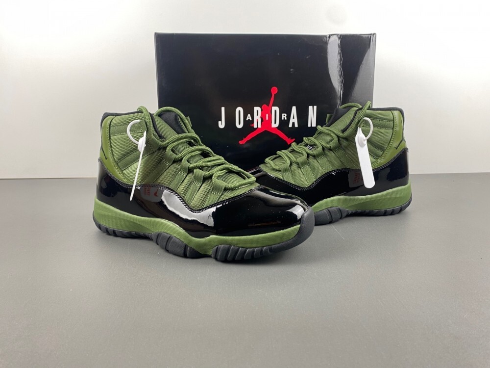 Jordan 11 reps Olive Militia Green H12 batch
